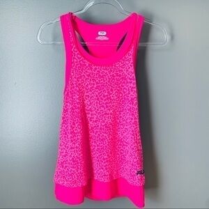 𝅺fila Fiona Pink Leopard Print Athletic Tank